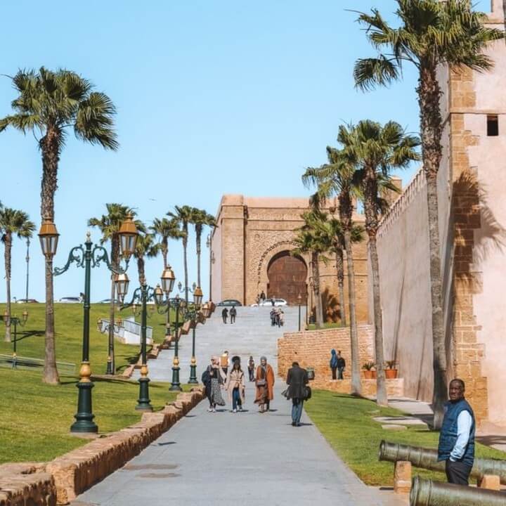 Historic walls and gardens of Rabat, Morocco’s capital, under Atlantic light