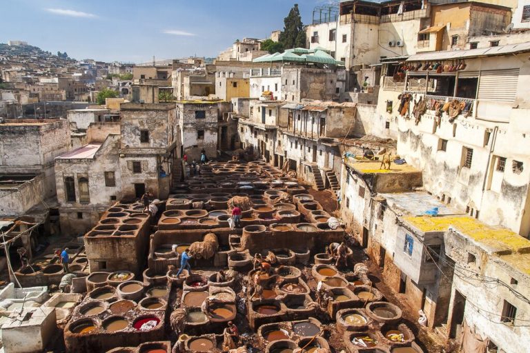 Fes: medina, pottery and mosaic