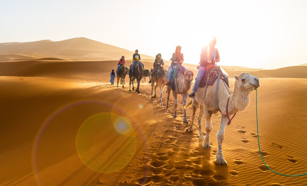 Transfer to  Merzouga, Bedouin Experience & Camel Rides